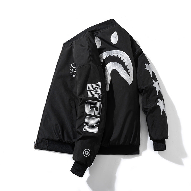 Mens Bomber Jacket MA-1 Winter Thickness available cotton-padded jacket Japanese autumn and winter embroidered pilot baseball jersey