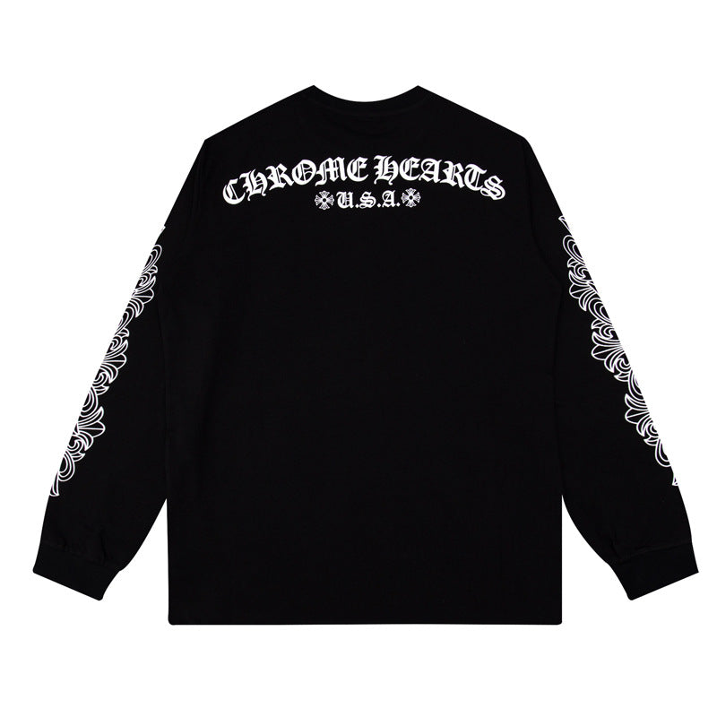 CHH  Heart Long Sleeve Shirt Unisex Fashion Loose Long Sleeve Shirt