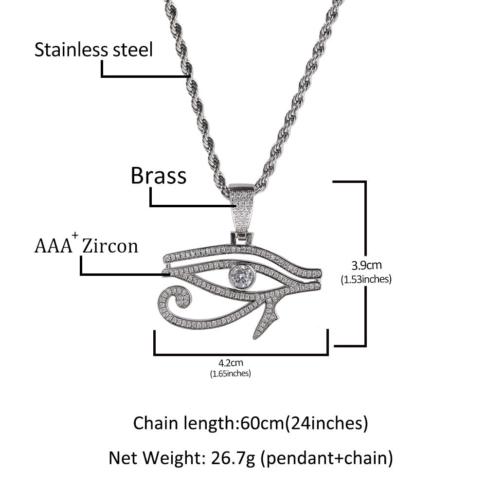 Jewelry The Eye of Horus Spectrum St. Valentine's Pendant Fashion Diamond Necklace The Eye of Horus Spectrum St. Valentine's