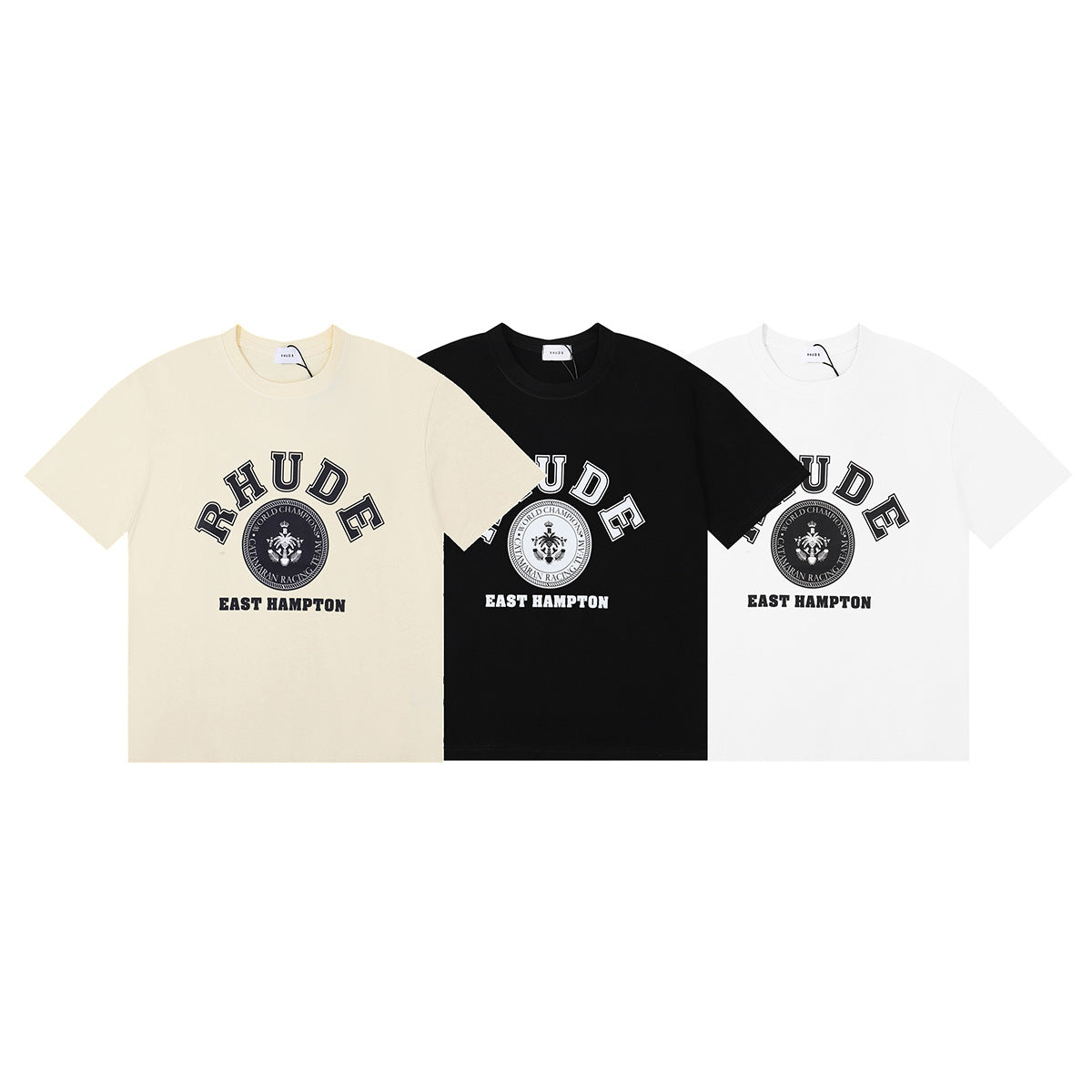 Rhude T Shirt Micro Label Letter Pattern Printed Short Sleeve T-Shirt