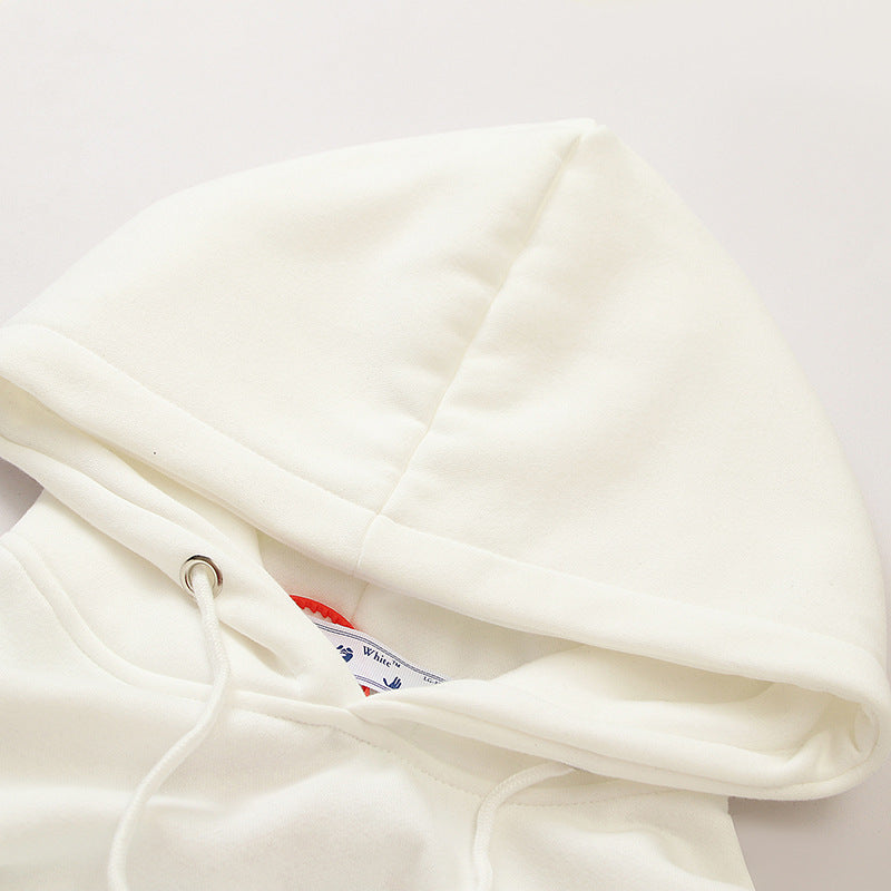 OW  hoodie cartoon series arrow pattern fleece hooded
