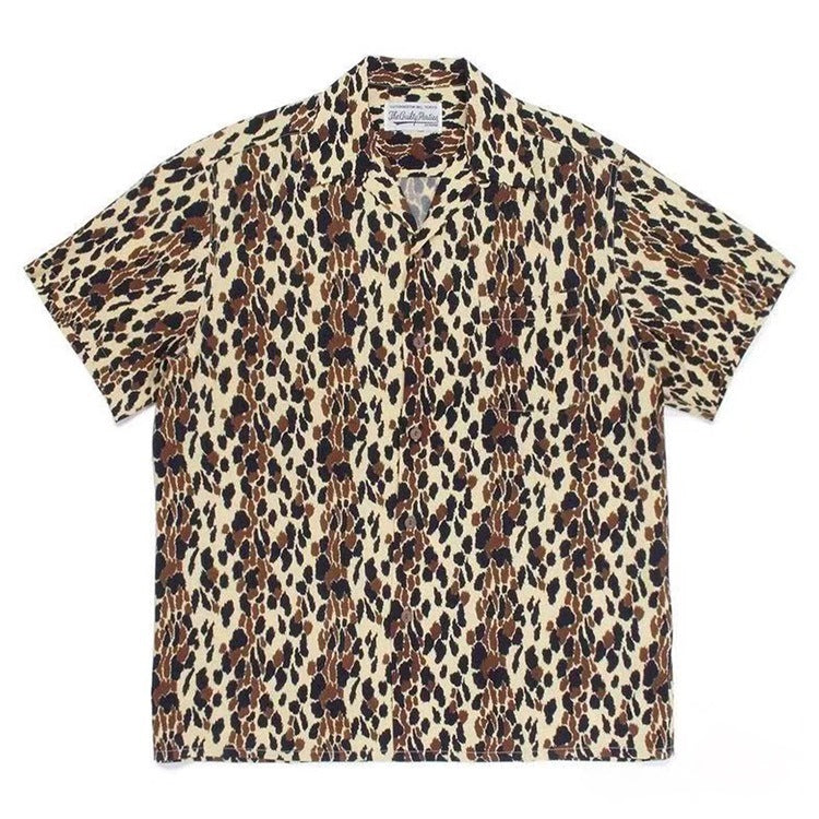 GUILTYPARTIES TIGER Shirts Thin leopard print short-sleeved Takuya Kimura Same shirt for men and women