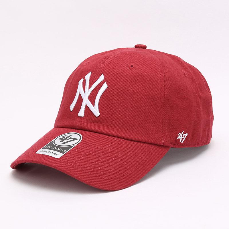 Dodgers and Yankees Baseball Cap 47brand Baseball Cap Women Wine Red Soft Top NY Embroidery La Cap Casual Hat