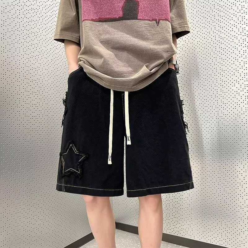 Men Jeans Hiphop XINGX Shorts Men's Summer Casual Oversize