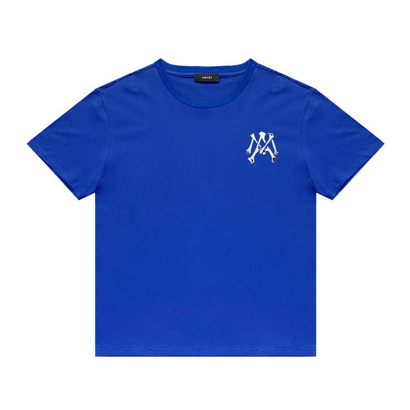 Amiri T Shirt Printed Casual Hip Hop round Neck Short Sleeve T-shirt