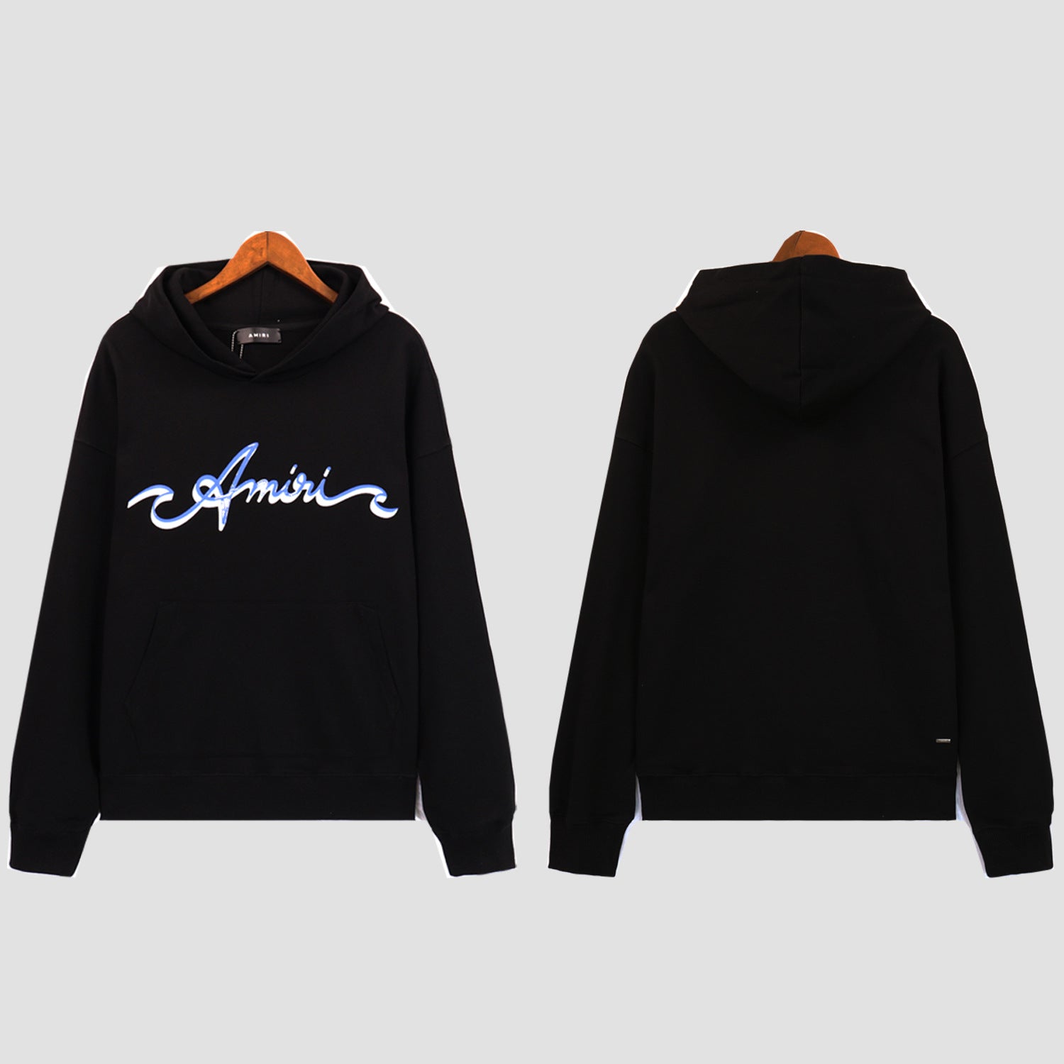 Amiri Hoodie gradual change letter pattern pullover hooded sweater men and women