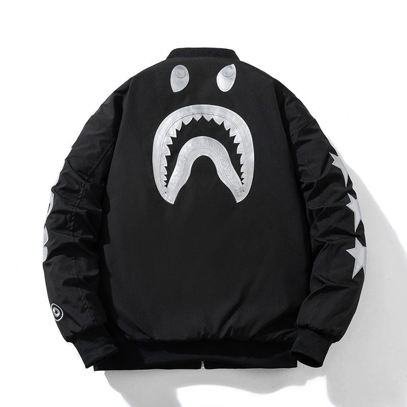 Mens Bomber Jacket MA-1 Winter Thickness available cotton-padded jacket Japanese autumn and winter embroidered pilot baseball jersey