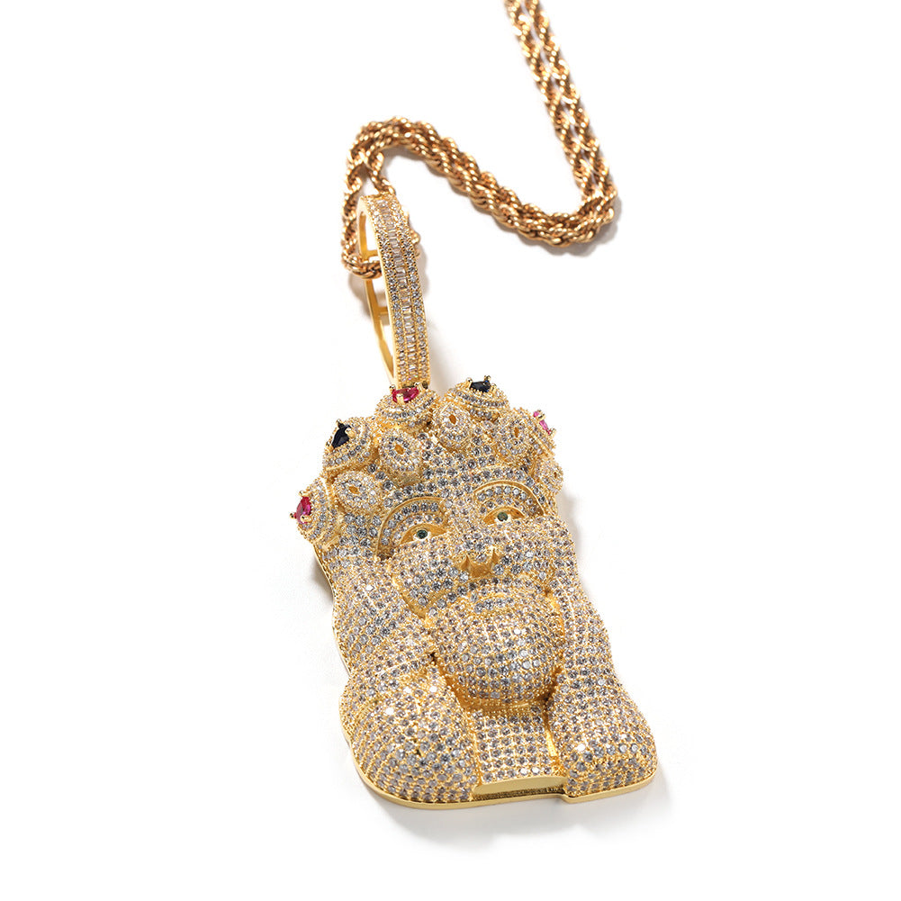 Jewelry Hip Hop Diamond Pendant Necklace Royalty Spectrum Egypt Pieces Cannabis