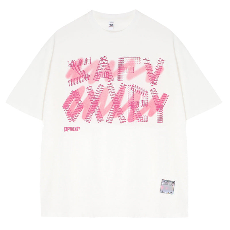 High-quality pure cotton T-shirt American street men and women loose