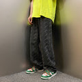 Men Jeans Straight-Leg Denim Trousers Men's Loose Summer Wide-Leg Pants