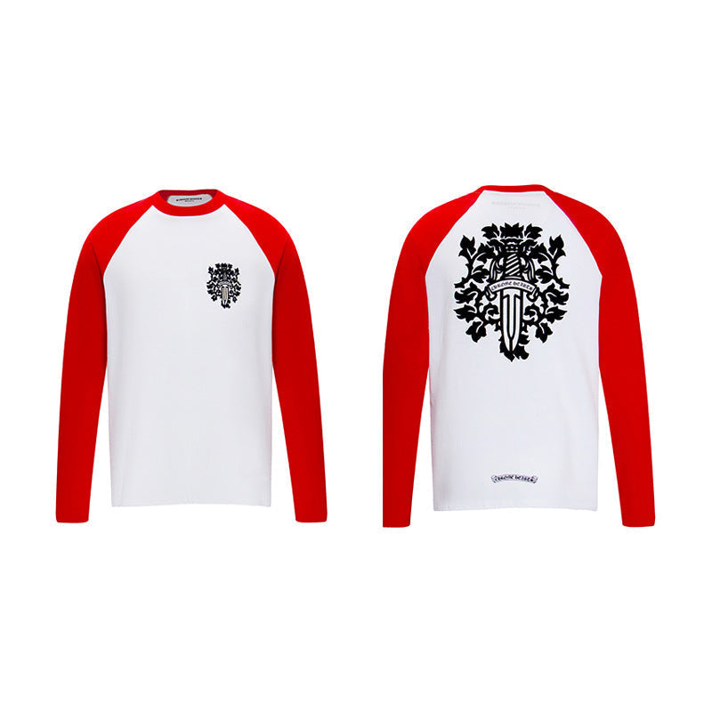 CHH  Heart Long Sleeve Shirt Unisex Fashion Loose Long Sleeve Shirt