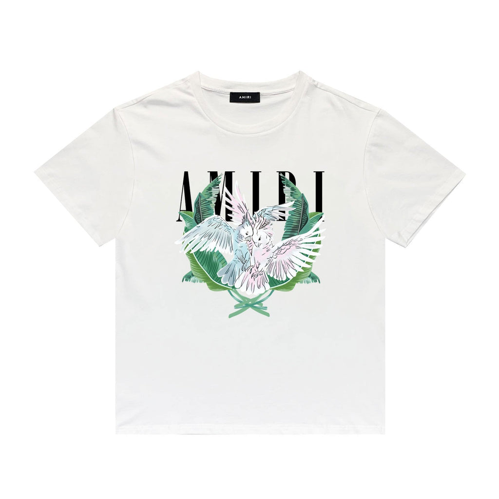 Amiri T Shirt Printed Casual Hip Hop round Neck Short Sleeve T-shirt