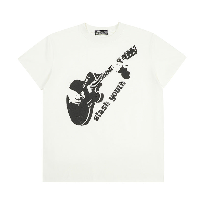 High-quality pure cotton T-shirt with small fly sleeves and slim shoulders
