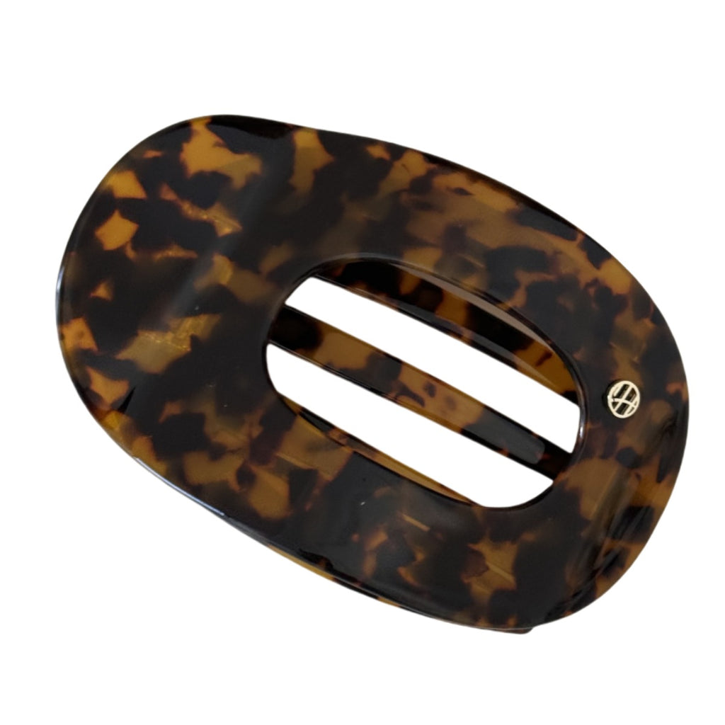 Acetic acid premium color flat oval hollow hairpin grab clip disc hair duck bill clip back head hairpin