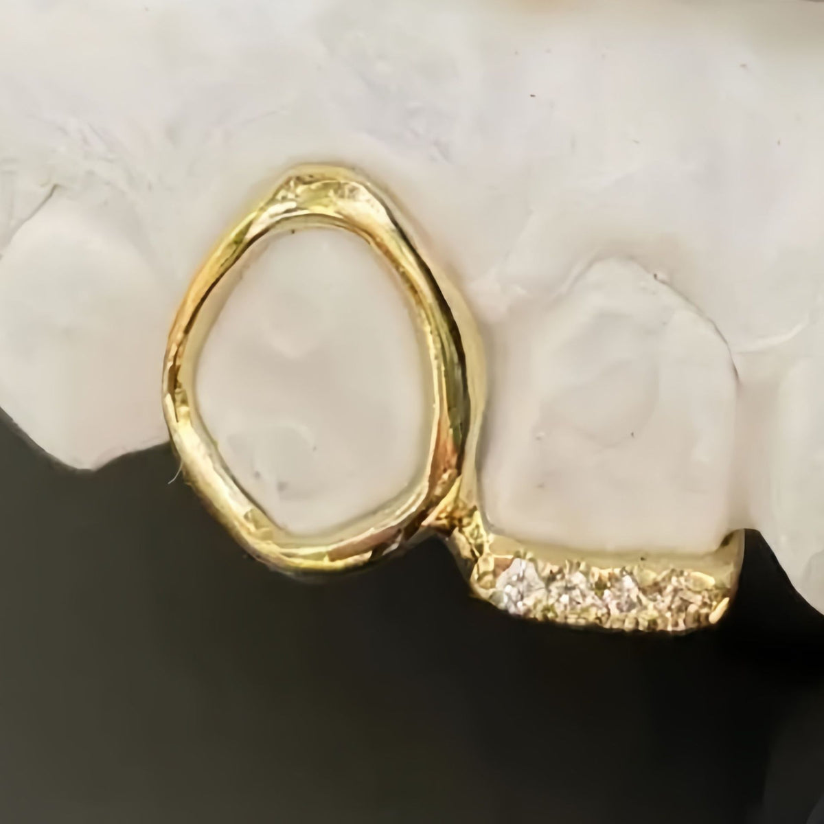 Grillz Hip-Hop Rock Hollow Love Stick Drill Double Braces Daily Out Cool Glossy Gold Teeth Hip Hop Versatile