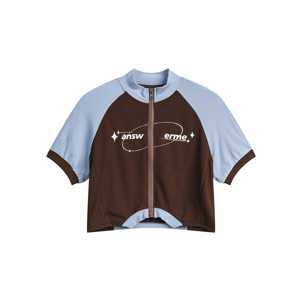 Unisex Jacket Retro Sports Short Cardigan Coat