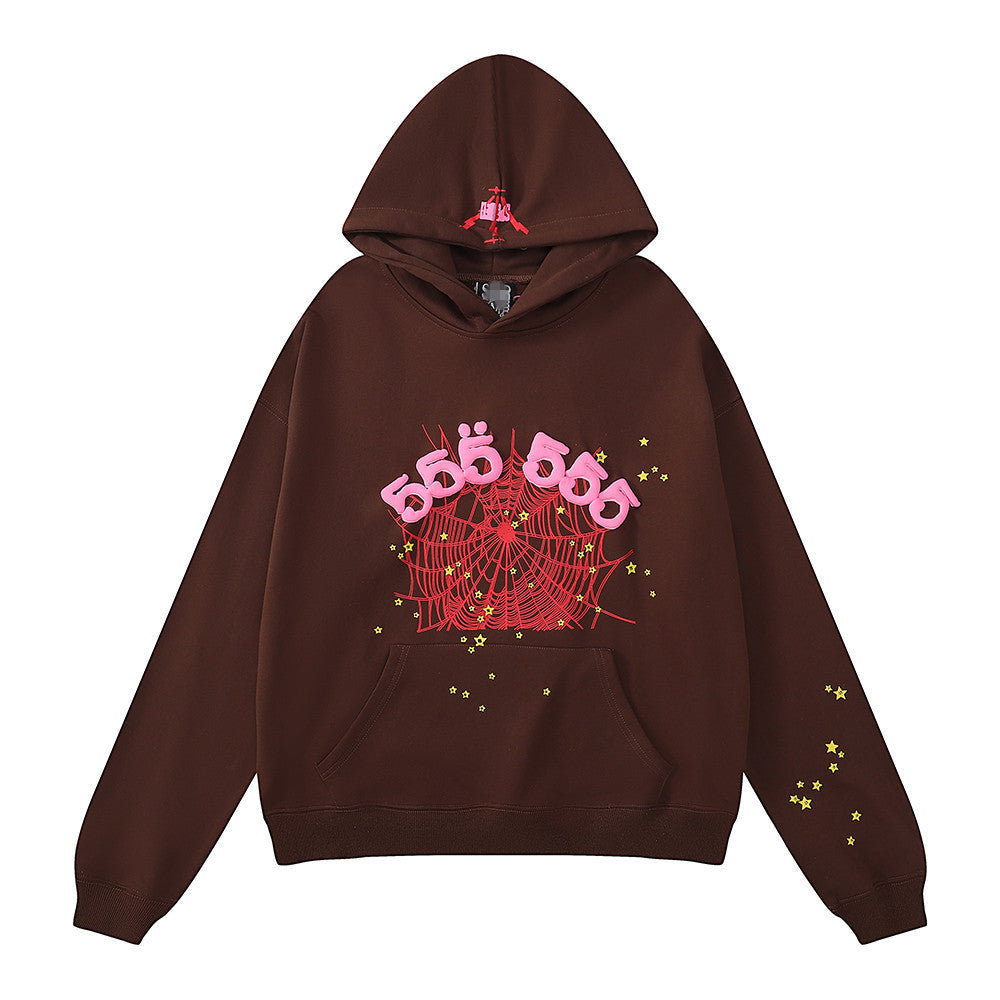 Sp5der Hoodie Spider Web Pattern