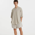 Fog Essentials T shirt Offset Logo Loose V-neck T shirt