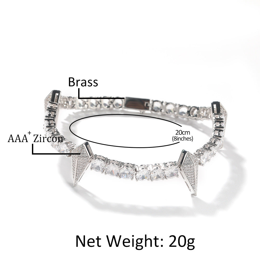 Bracelet Black Panther Bracelet with Diamonds Hip Hop Ins Copper Spectrum St. Valentine's