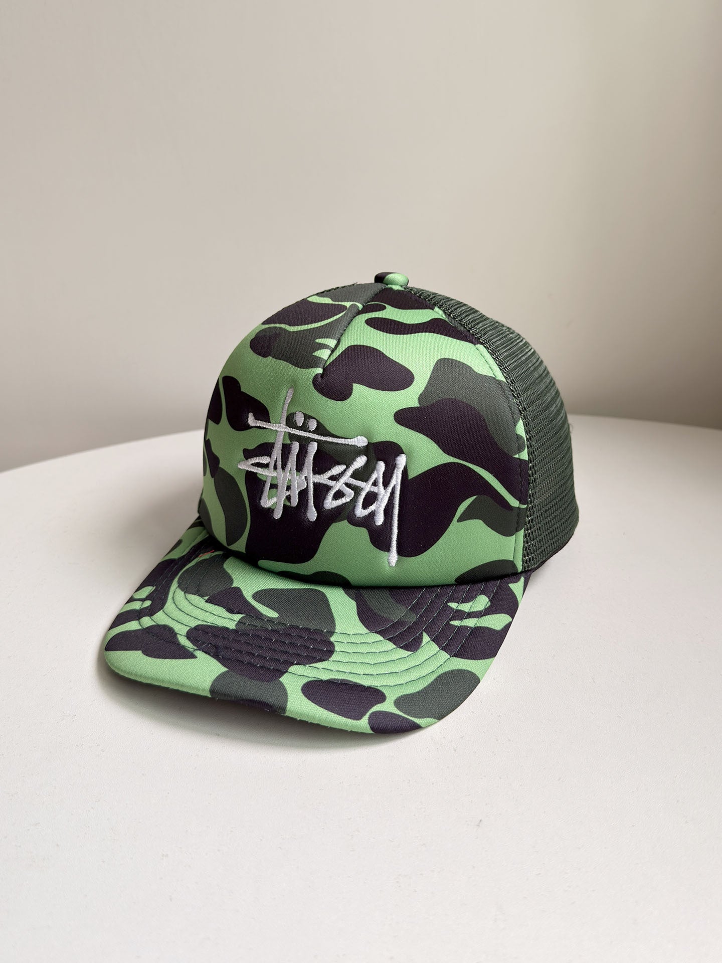 Stussy hat camouflage embroidered baseball cap hip hop cap women summer sun visor versatile street