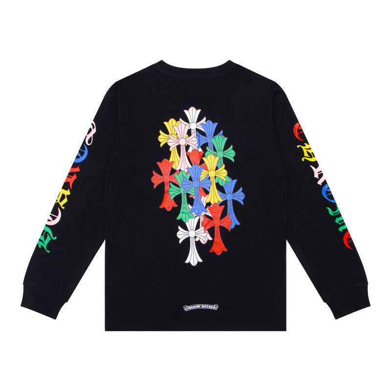 CHH  Heart Long Sleeve Shirt Unisex Fashion Loose Long Sleeve Shirt
