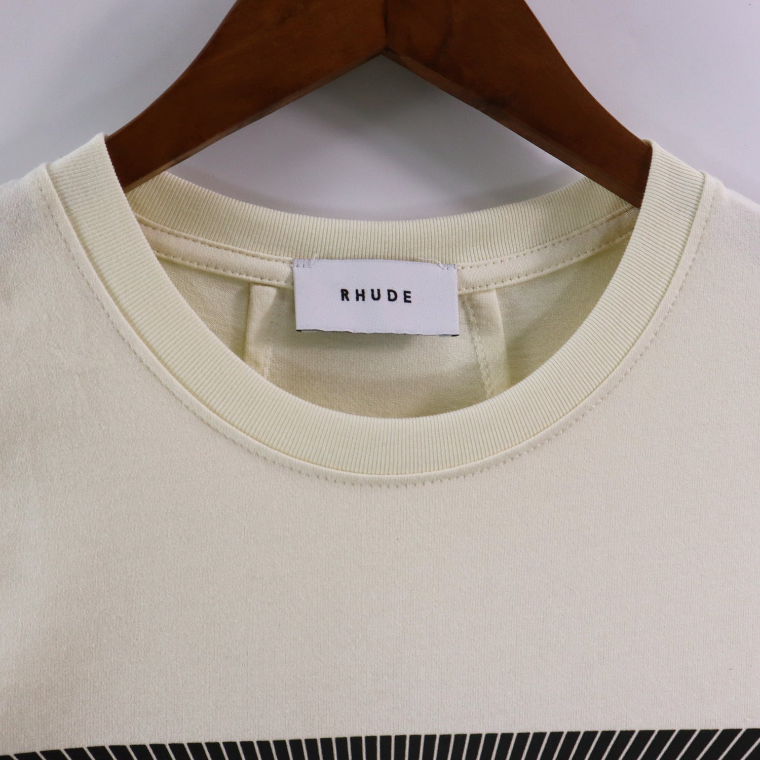 Rhude T Shirt Alphabet Slogan Printed Short Sleeve T-Shirt