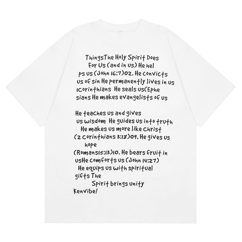 High-quality pure cotton T-shirt summer oversize casual