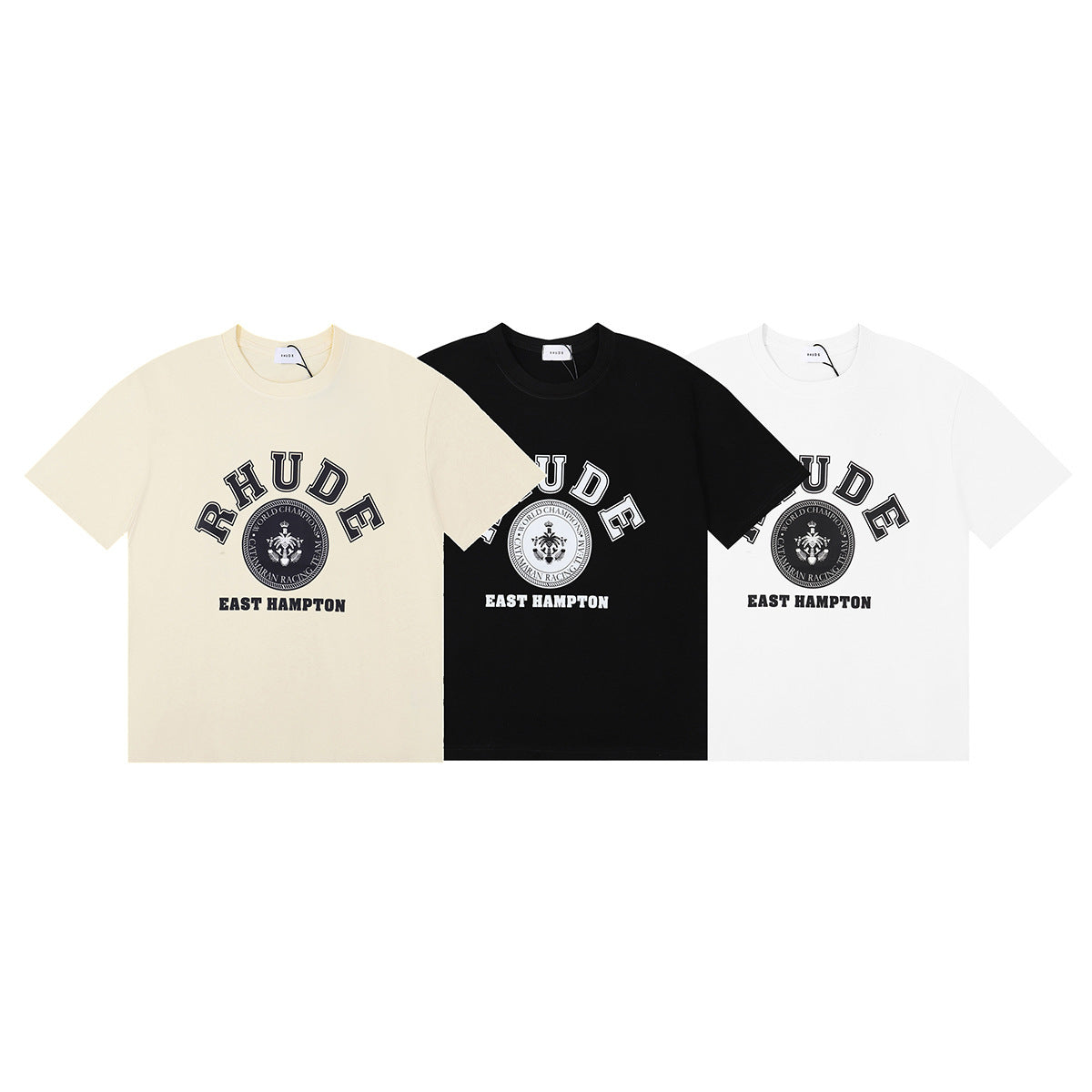 Rhude T Shirt Micro Label Letter Pattern Printed Short Sleeve T-Shirt