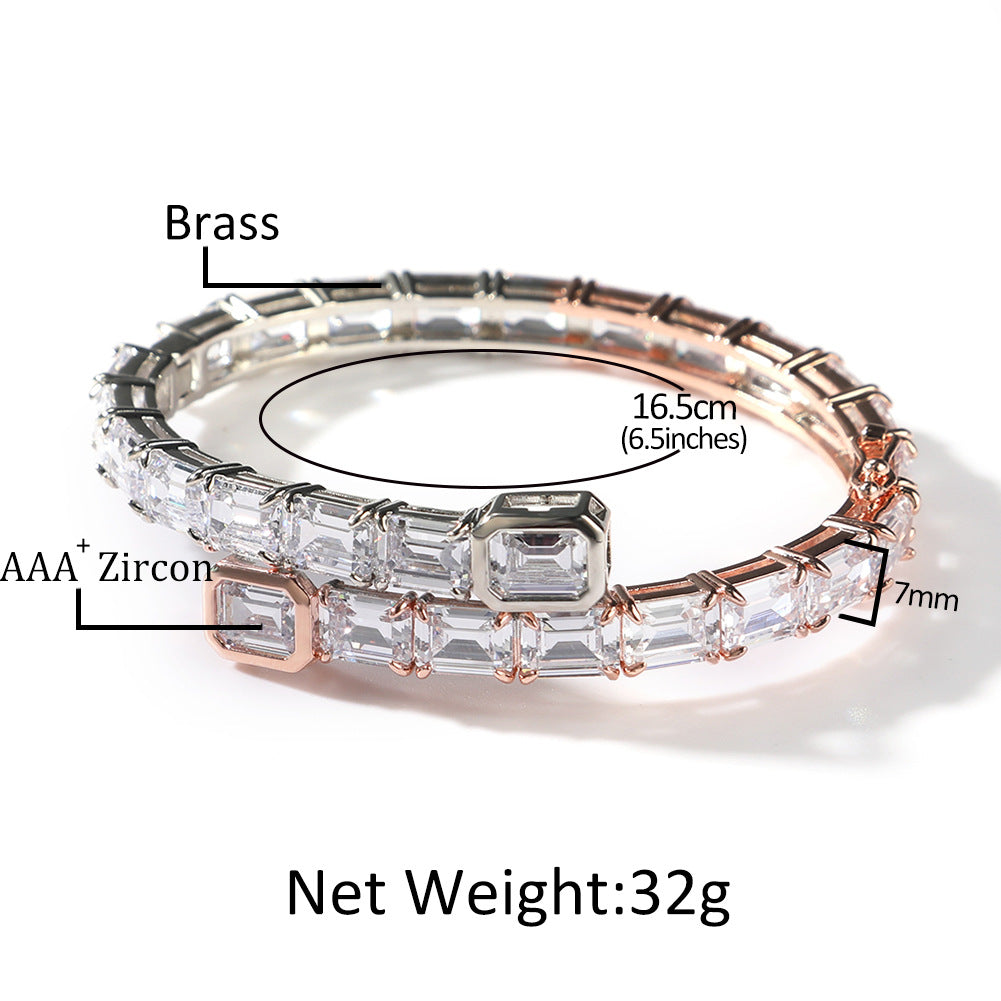 Bracelet Hip Hop Bracelet Zircon Couple Bracelet St. Valentine's Spectrum