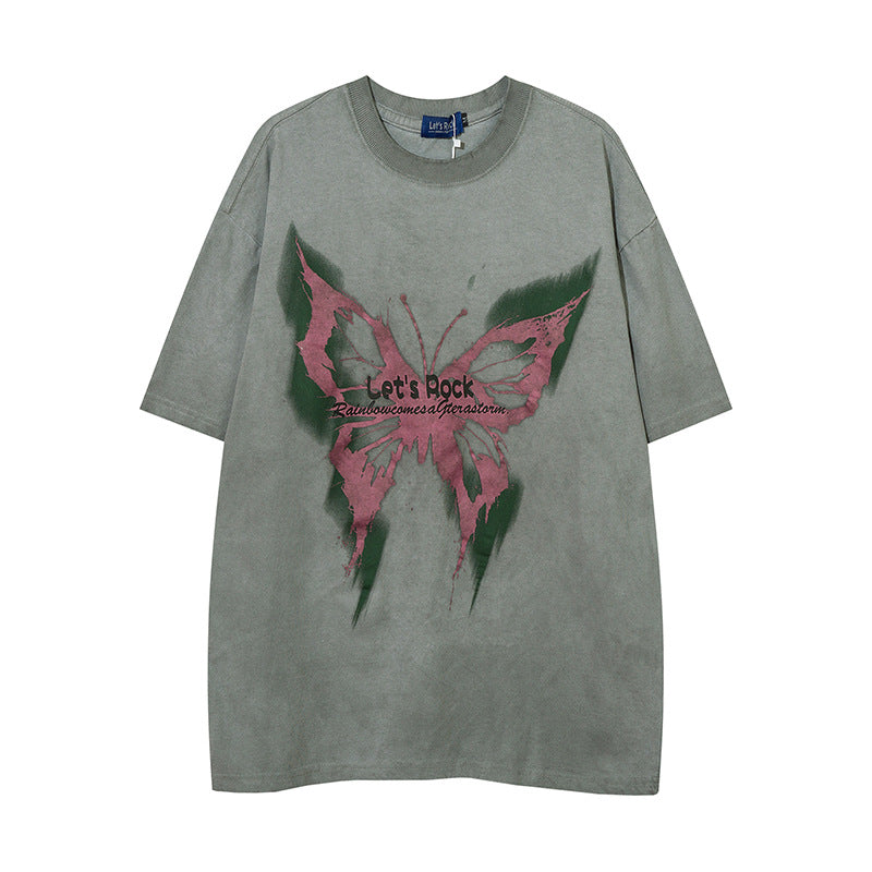 High-quality pure cotton T-shirt vingate campus butterfly chic