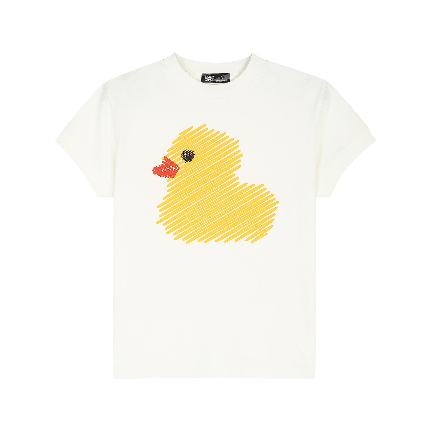 High-quality pure cotton T-shirt with small fly sleeves and slim shoulders