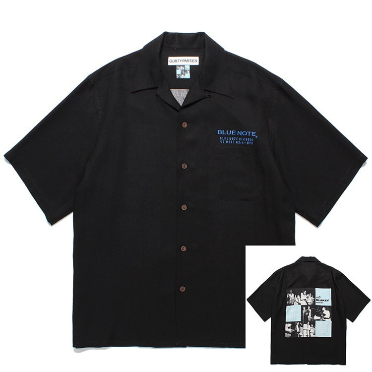 GUILTYPARTIES TIGER Shirts 24ss Art Blakey Jazz Drummer Hawaiian Short Sleeve Shirt