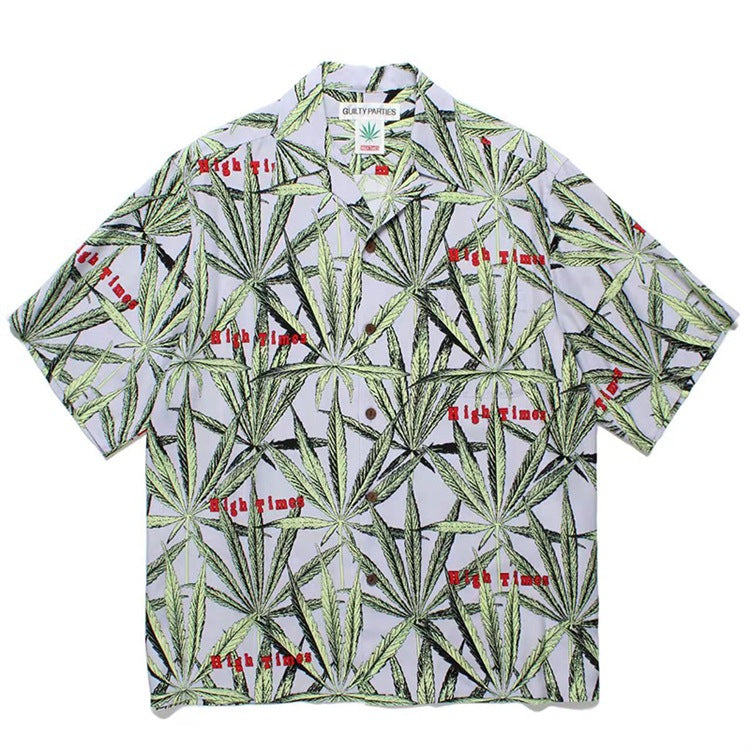 GUILTYPARTIES TIGER Shirts High Times Original Poster Lick Mama Hawaiian Short Sleeve Shirt