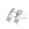 Earrings Zircon Lightning Pendant Earrings Spectrum