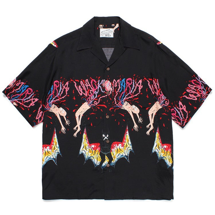 GUILTYPARTIES TIGER Shirts 24ss NECKFACE Co-branded Funny Graffiti, Hawaiian Short Sleeve Shirt
