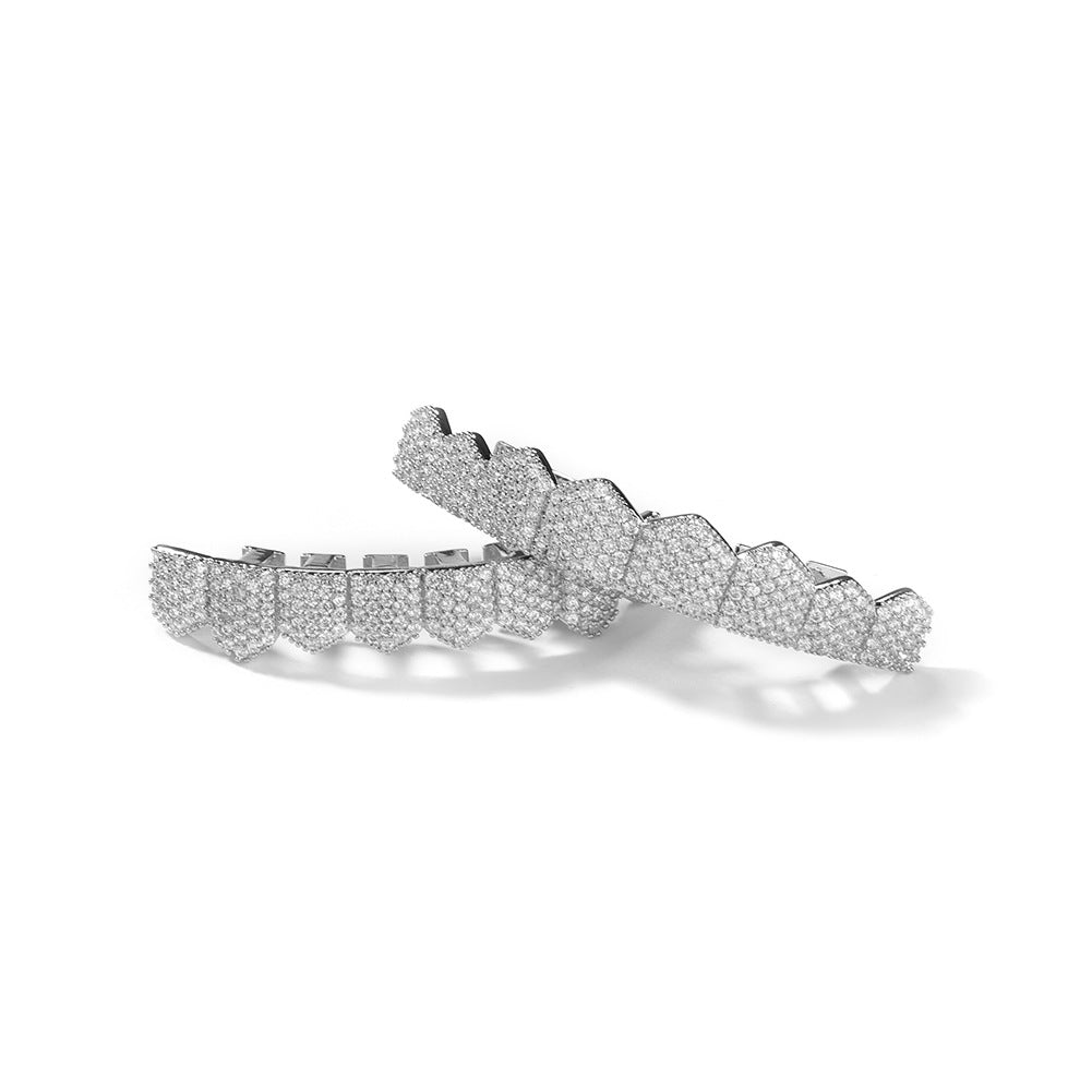 Grillz hiphop copper 8 zircon fangs Spectrum