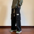 Men Jeans Fall Wide-Leg Casual Pants Baggy Straight Trousers