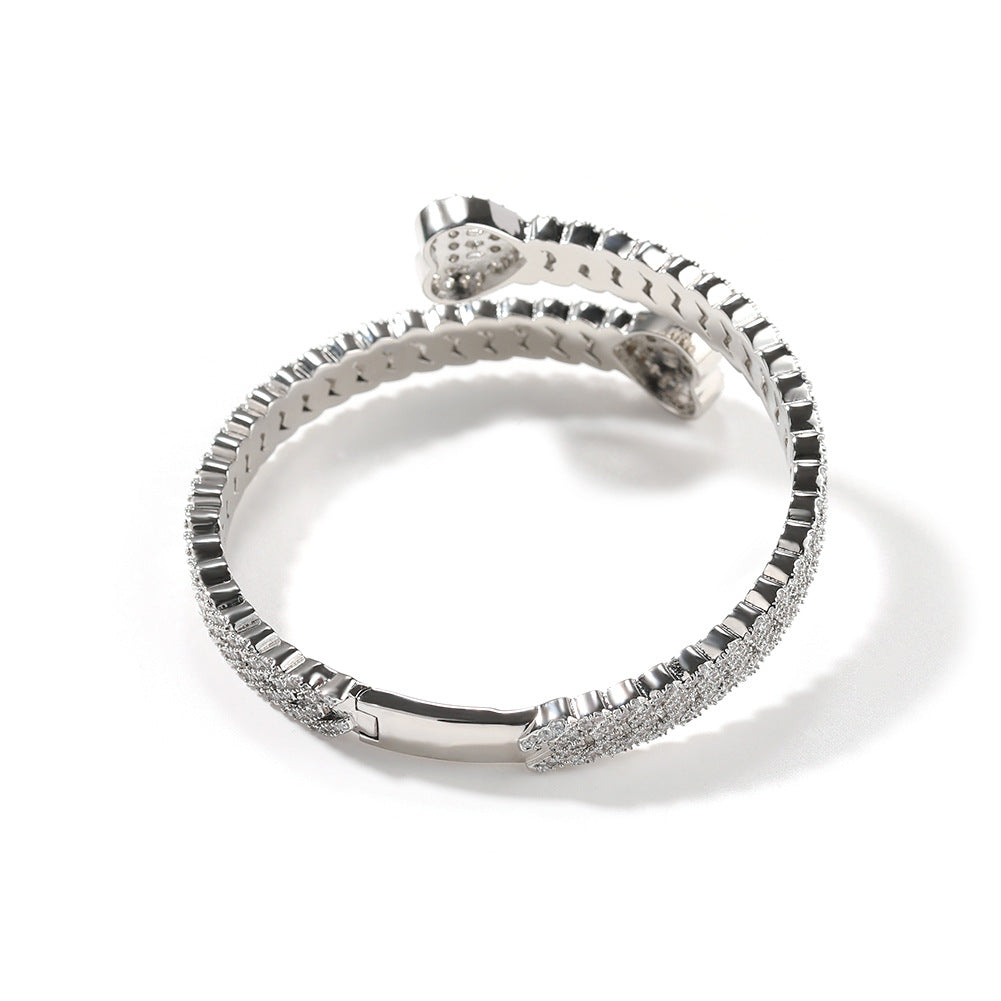 Bracelet Love Cuban Bracelet Copper Zircon Spectrum St. Valentine's