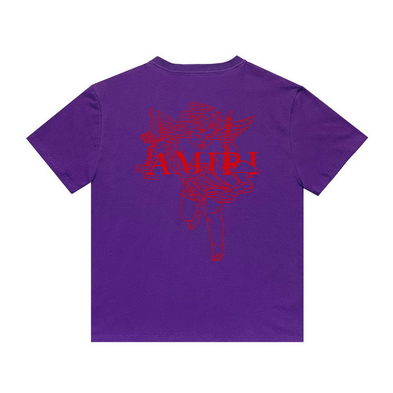 Amiri T Shirt Printed Casual Hip Hop round Neck Short Sleeve T-shirt