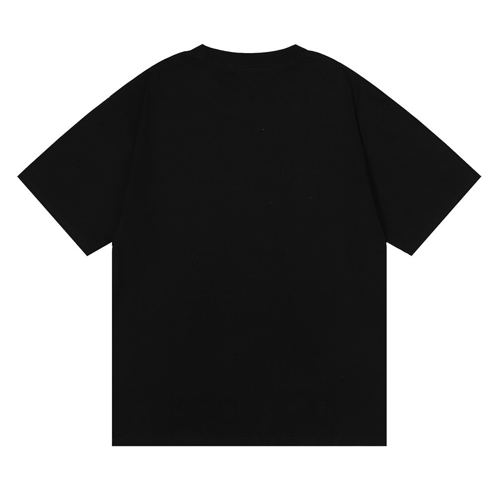 Rhude T Shirt Micro Label Castle Letter Logo Pattern Short Sleeve T-Shirt Loose