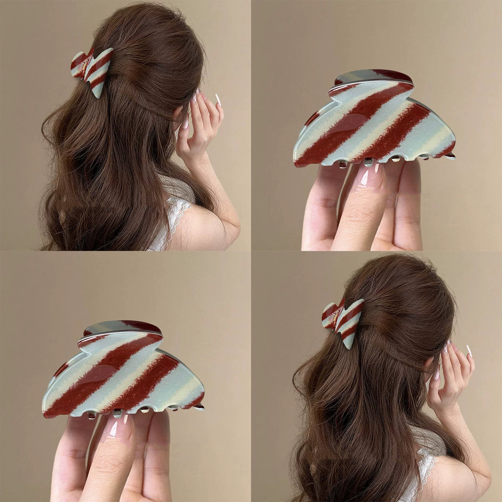 Sea Salt Mint Twill Grab Clip Fresh Half Tie Hair Shark Clip Hair Clip