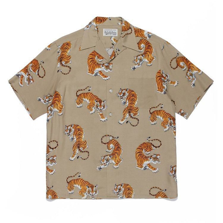 GUILTYPARTIES TIGER Shirts 22SS TIM LEHI Hawaiian Short Sleeve Shirt Men