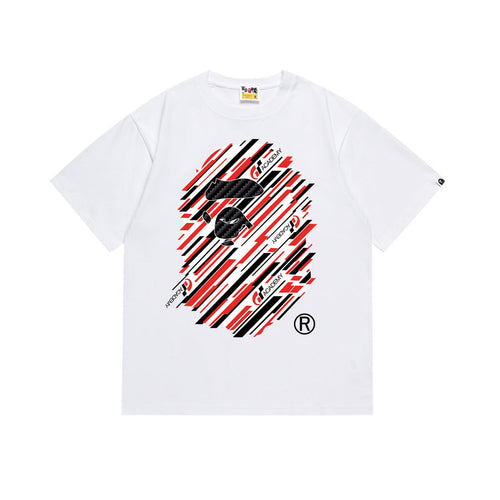 Bape Bathing Shark and ape head print T Shirt