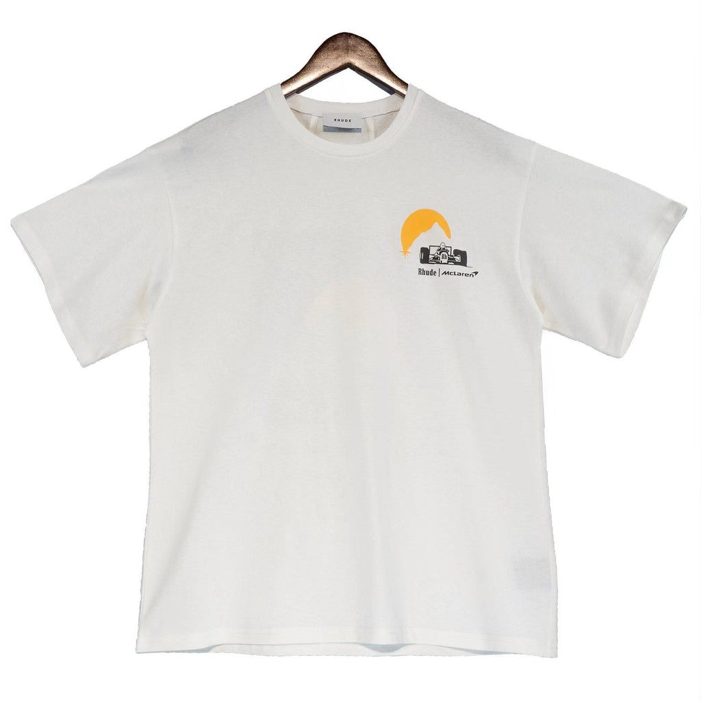 Rhude T Shirt Joint Racing Sunset Printing Short Sleeve T-Shirt