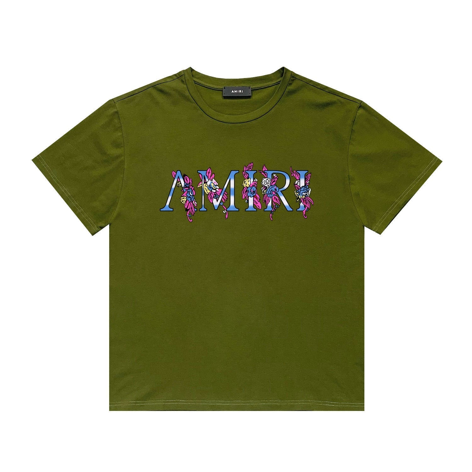 Amiri T Shirt Printed Casual Hip Hop round Neck Short Sleeve T-shirt