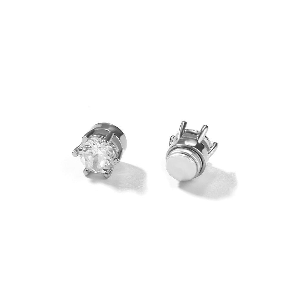 Earrings Snowflake Shape Magnetic Earrings snowflake Spectrum
