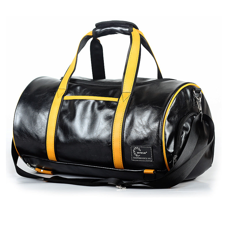 Leather duffel bag messenger bag travel bag wet and dry separation sports bag men's fitness bag backpack backpack