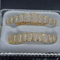 Grillz Hip-Hop Rock Hip-Hop Braces Real Gold Plated 10-Tooth Micro-studded Diamond Cross-Border HIPHOP Braces Halloween Hip-Hop Ornaments