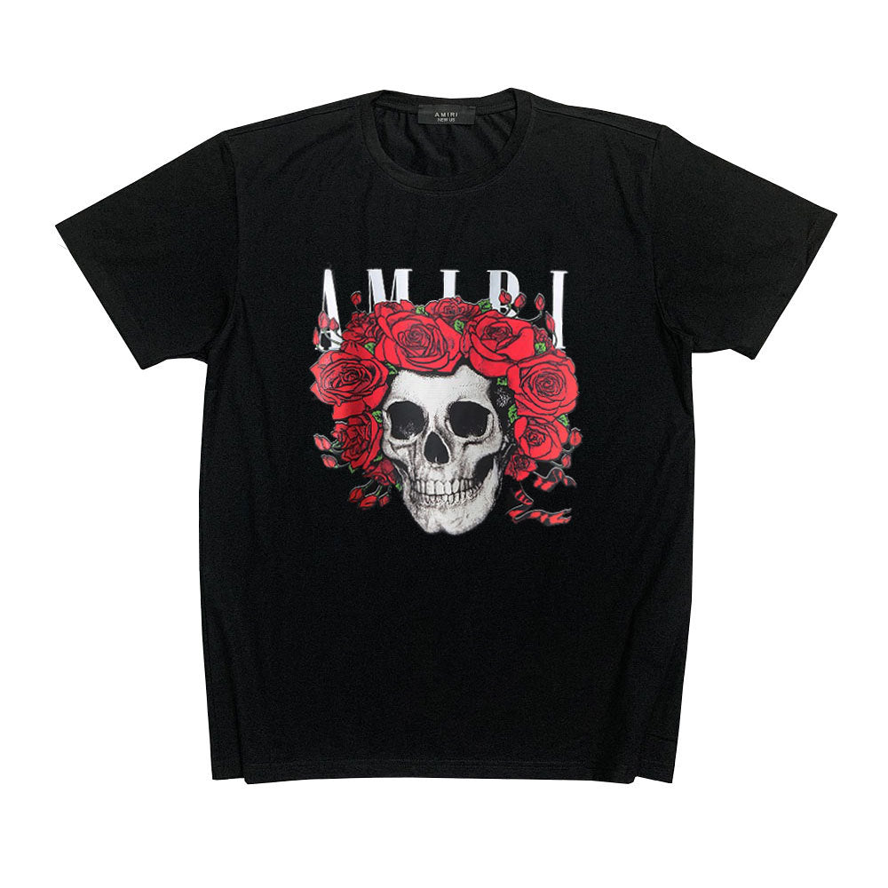 Amiri T Shirt Short Sleeve Letter Print Casual Hip Hop T-shirt Men