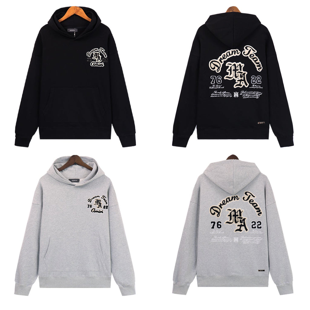 Amiri Hoodie AMI Letter Pullover Hooded Sweater Men and Women